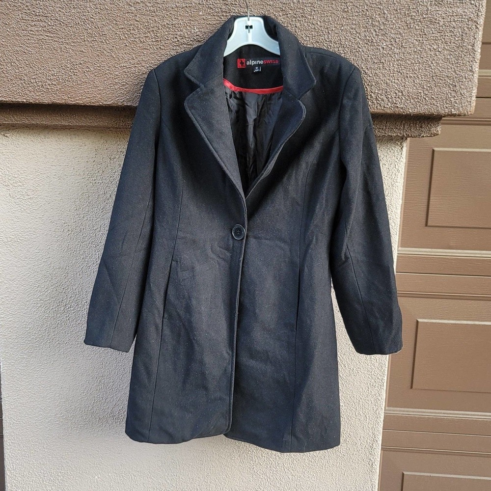 Alpine Swiss Wool Blend Women's Trenchcoat